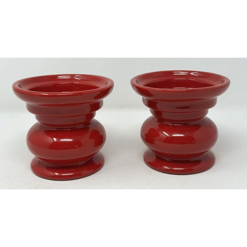 Vtg 1970s LAWRENCE PEABODY for HAEGER CANDLE HOLDERS #3078 PIMENTO Mix and Match - Picture 2 of 12